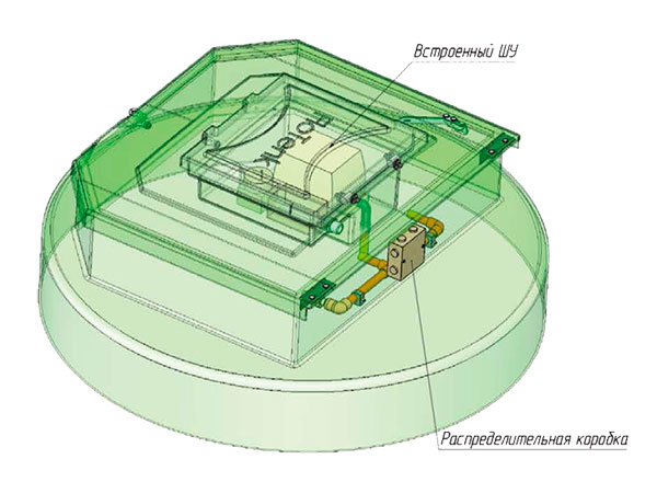 Шкаф управления BioPurit, встроенный в крышку