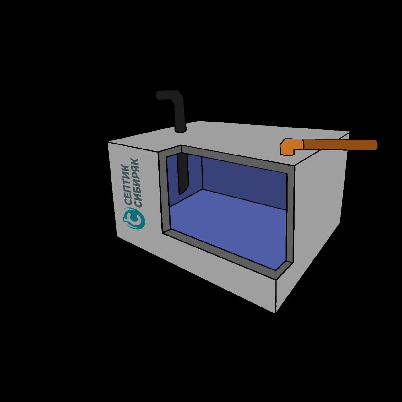 Емкость ЖБ Септик Сибиряк 5 куб