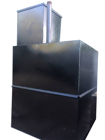 Погреб металл 1,5х1,5х1,8м (4мм) + горловина